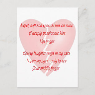 Anti-Love Anti-Valentine's Day poem Holiday Postcard