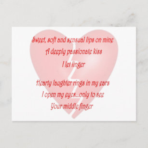 Anti-Love Anti-Valentine's Day poem Holiday Postcard
