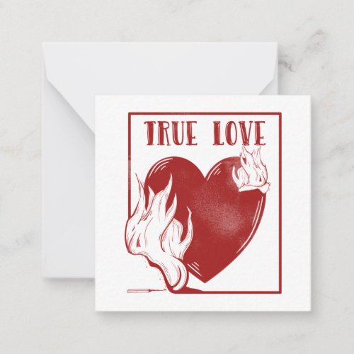 Anti love heart note card