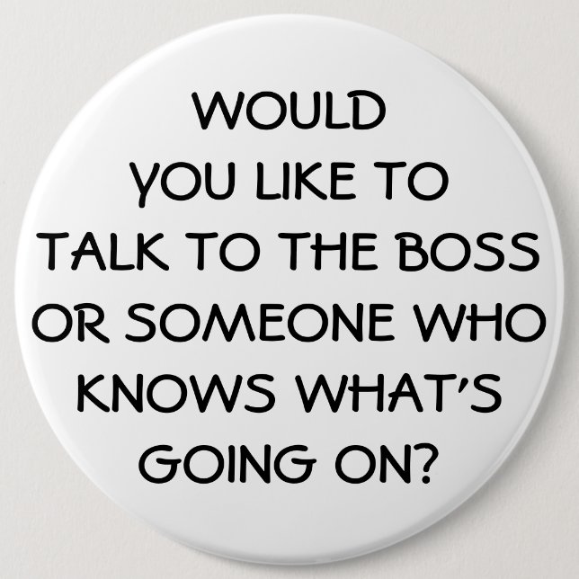 Anti Management Funny Boss Employee Button (Front)