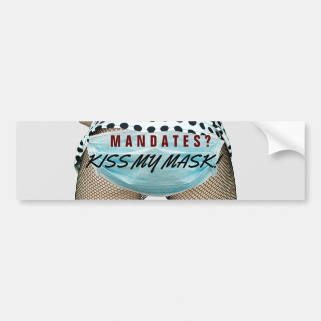 Anti Mask And Vaccine Mandates - Defiant Message B Bumper Sticker (Front)