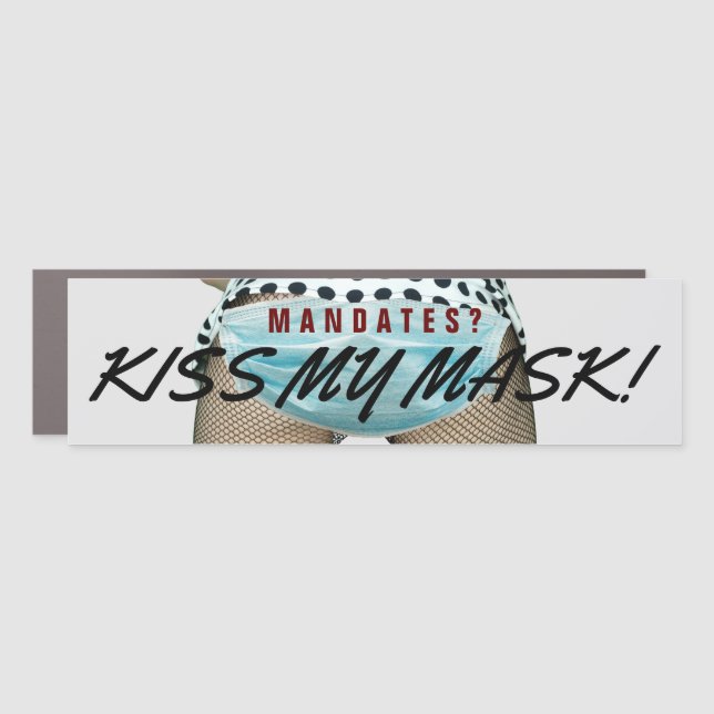 Anti Mask And Vaccine Mandates - Defiant Message C Car Magnet (Front)