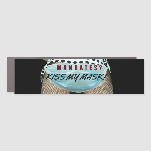Anti Mask And Vaccine Mandates - Defiant Message Car Magnet (Front)