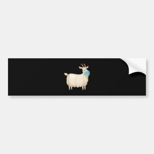 Anti-mask Goat Wearing A Face Mask Art Bumper Sticker