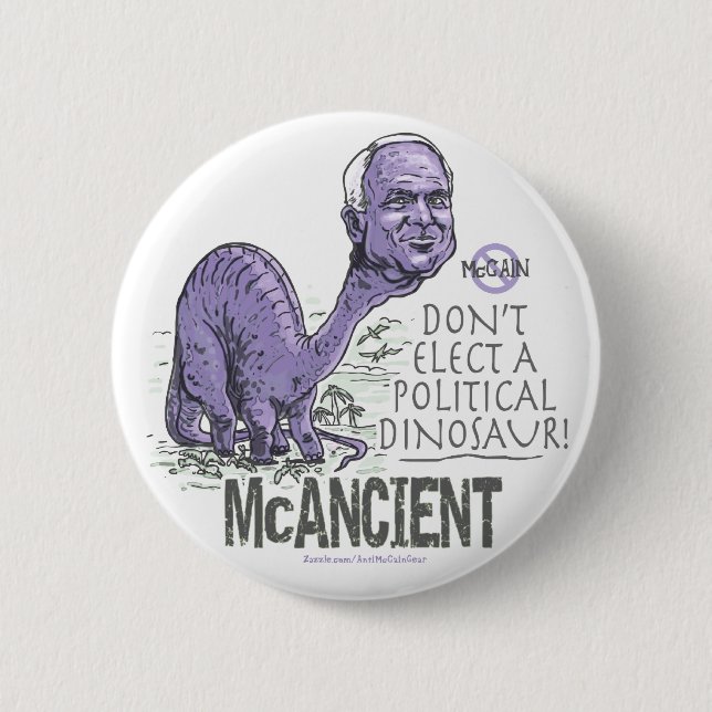 Anti McCain McAncient Pinback Button (Front)