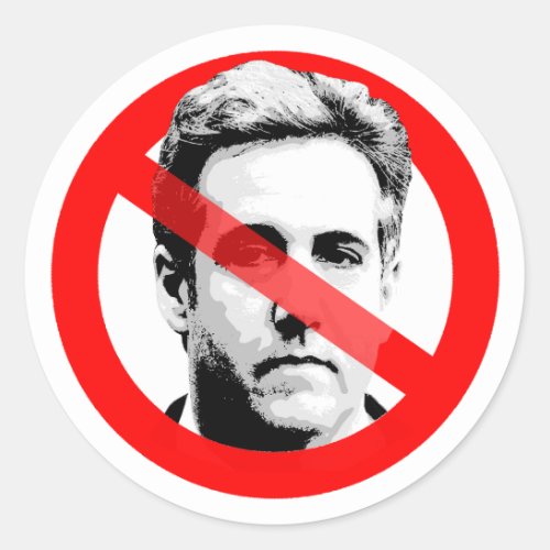 Anti Michael Cohen Crossed Out Face Classic Round Sticker