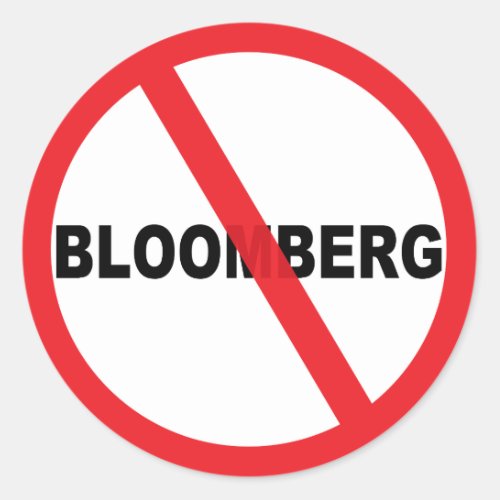 Anti Mike Bloomberg Classic Round Sticker