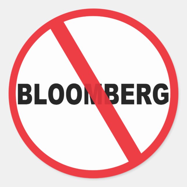 Anti Mike Bloomberg Classic Round Sticker (Front)