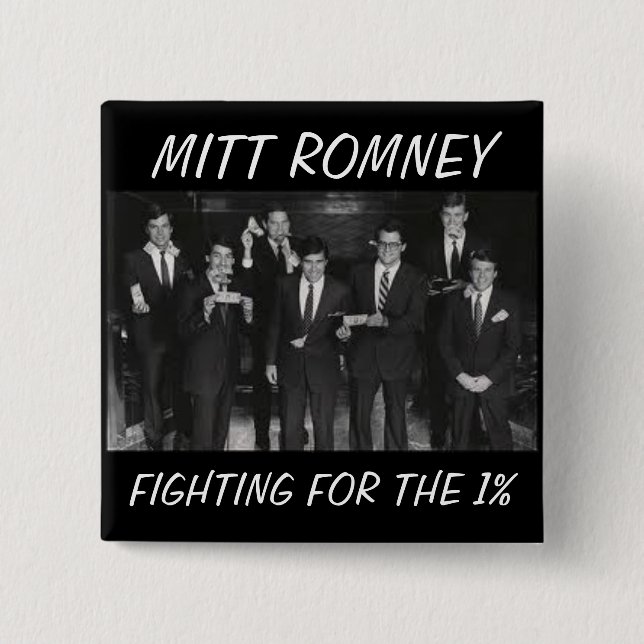 Anti-Mitt Romney button (Front)