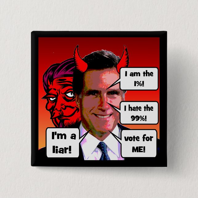 anti Mitt Romney Button (Front)