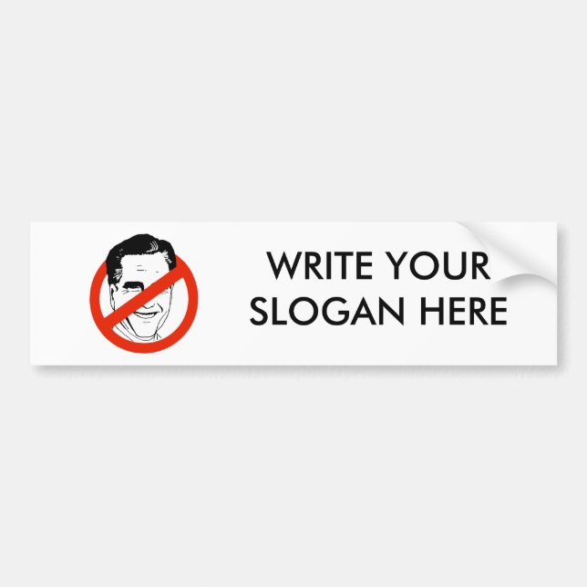 Anti Mitt Romney white - Bumper Sticker (Front)