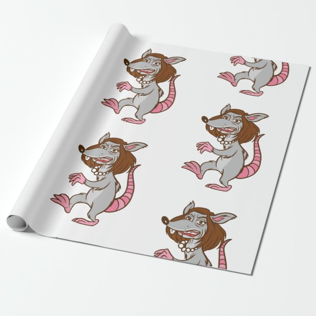 anti Nancy Pelosi rat funny Wrapping Paper (Unrolled)