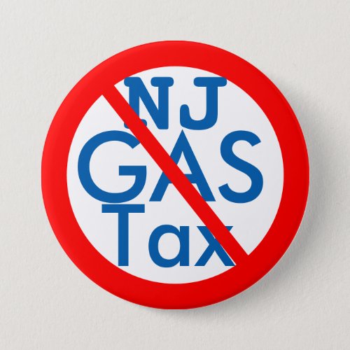 Anti New Jersey Gas Tax Hikes Button