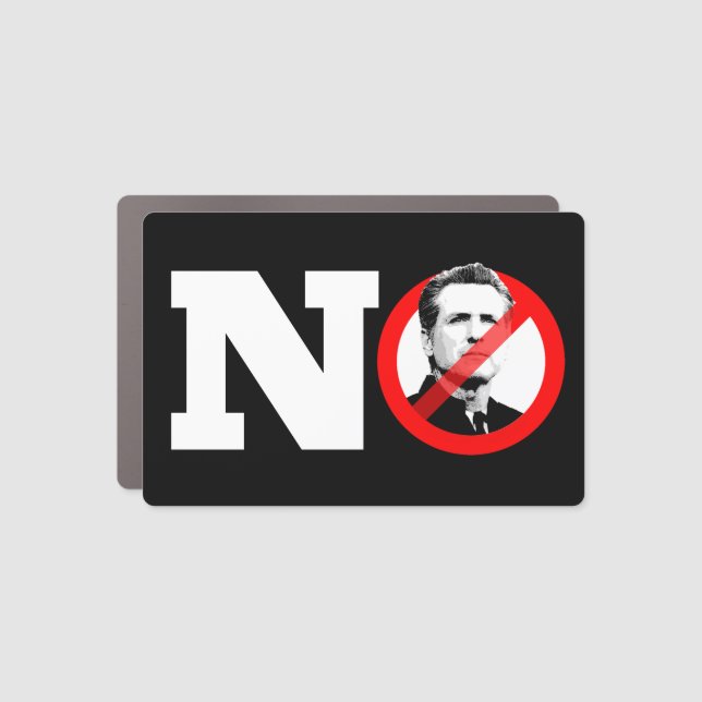 ANTI NEWSOM CAR MAGNET (Front)
