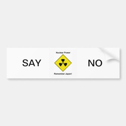 Anti Nuclear Power Logo Bumper Sticker