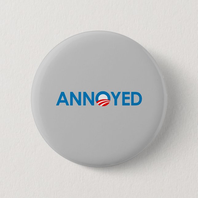 Anti-Obama - Annoyed Button (Front)
