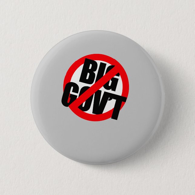 Anti-Obama - Anti- Big Government Button (Front)