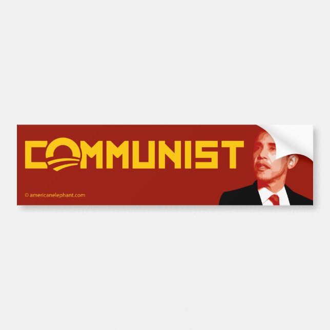 Anti-Obama: Barack Obama Communist Bumper Sticker (Front)