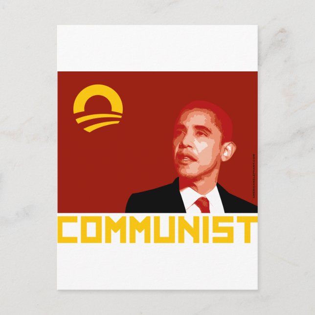 Anti-Obama: Barack Obama Communist Postcard (Front)