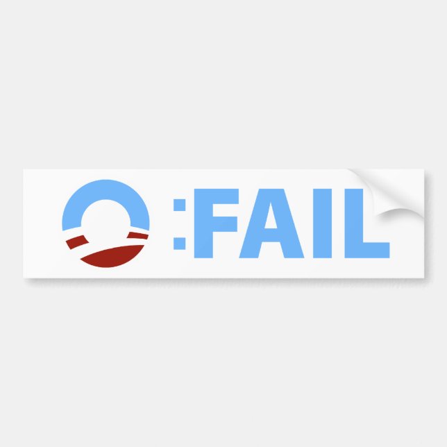 Anti-Obama: Barack Obama Fail Bumper Sticker (Front)