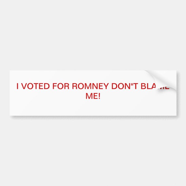 ANTI OBAMA BUMPER STICKER (Front)