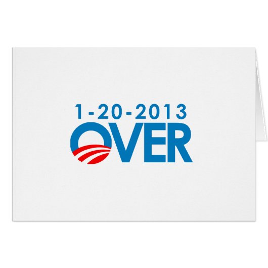 Anti-Obama Bumpersticker - Over 1-20-2013 (Front Horizontal)