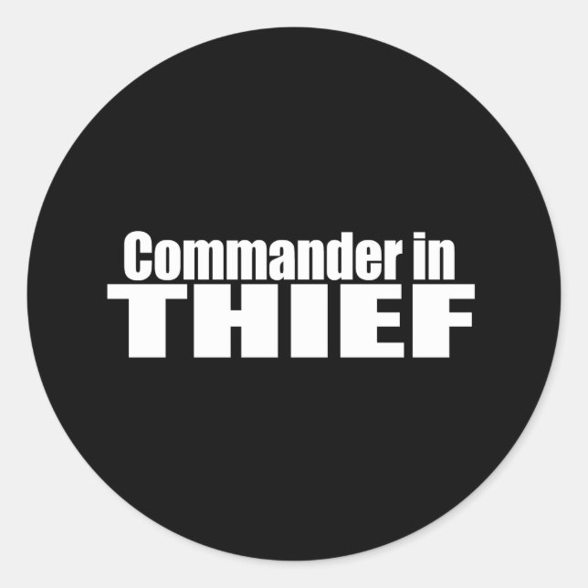 Anti-Obama - commander in thief 2 Classic Round Sticker (Front)