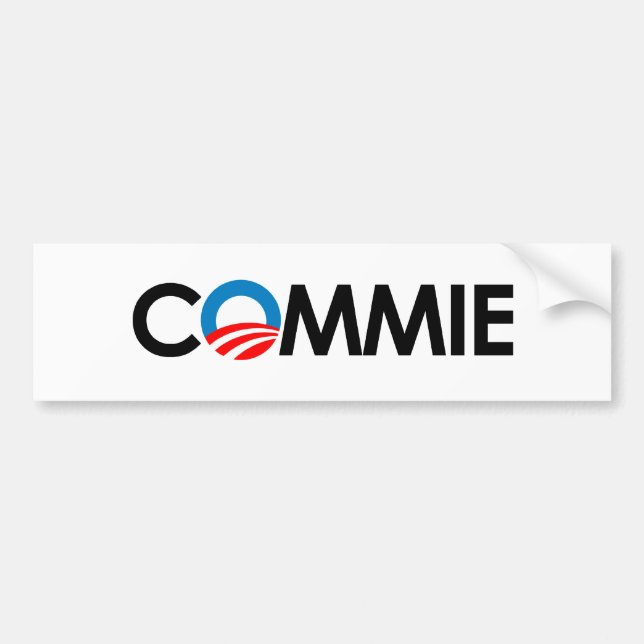 Anti-Obama - Commie black Bumper Sticker (Front)