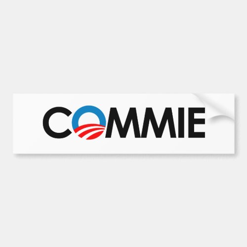 Anti_Obama _ Commie black Bumper Sticker