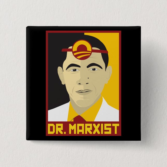 Anti-Obama: Doctor Marxist Button (Front)