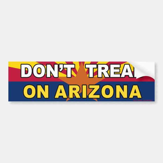 anti Obama "Don't Tread On Arizona" sticker (Front)