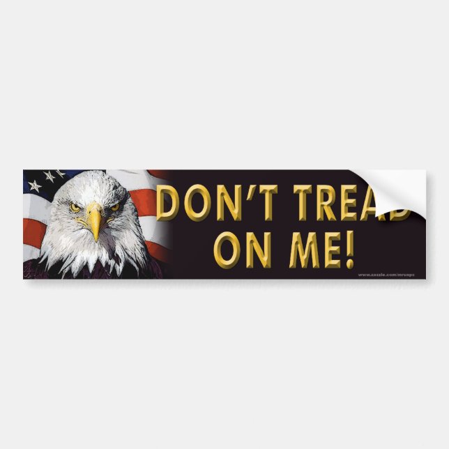 anti Obama "Don't Tread On Me" bumper sticker (Front)