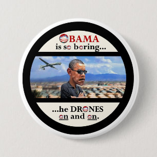 Anti-Obama drone assassin Pinback Button