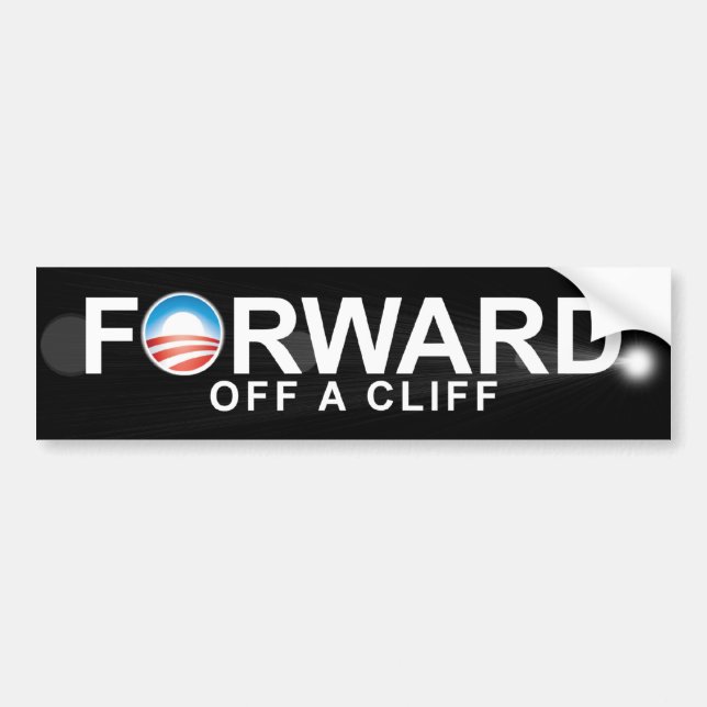 Anti Obama - Forward - off a clif Bumper Sticker (Front)