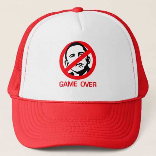 Anti_Obama _ Game Over Trucker Hat