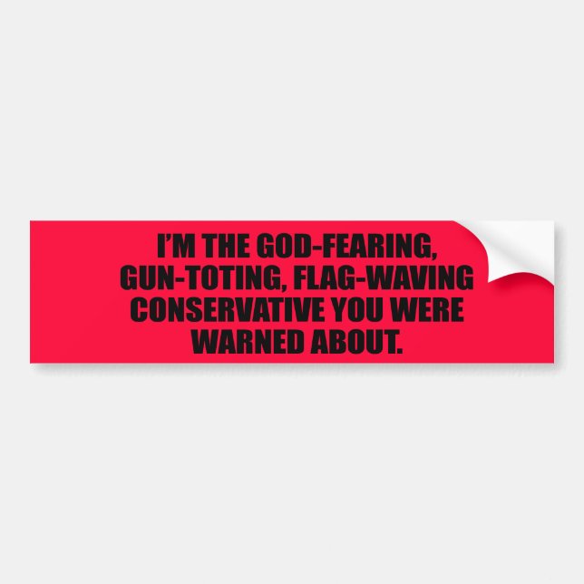 Anti-Obama - God fearing conservative Bumper Sticker (Front)