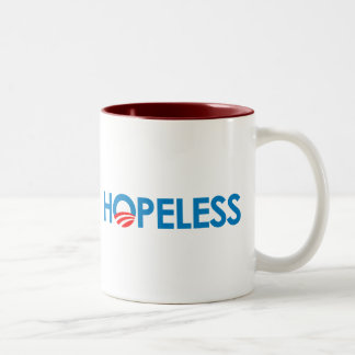 Anti-Obama - HOPELESS Two-Tone Coffee Mug