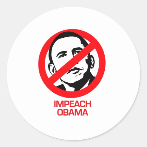 Anti_Obama _ Impeach Obama Classic Round Sticker