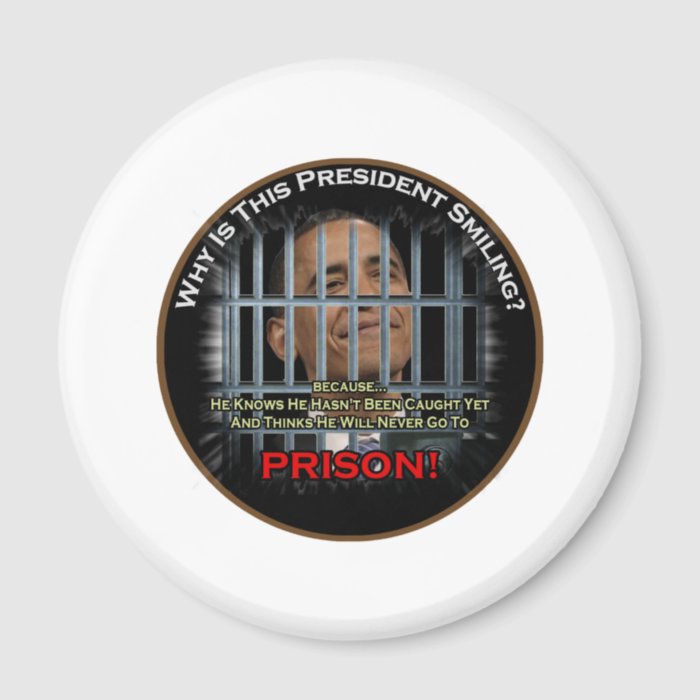 Anti Obama in Prison Fridge Magnet