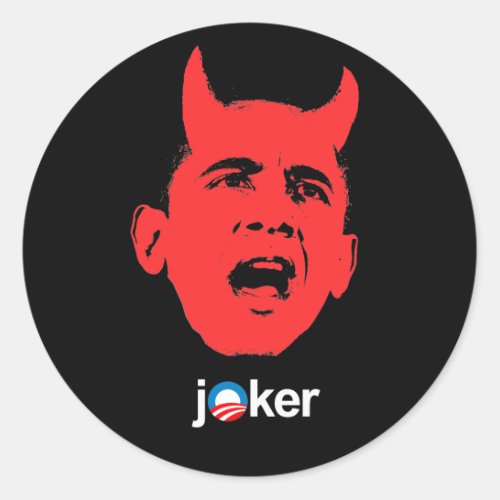 Anti_Obama _ Joker Classic Round Sticker