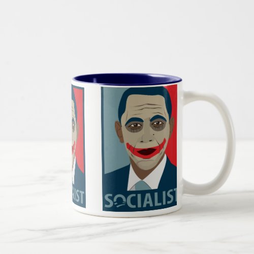 Anti_Obama Joker Socialist Two_Tone Coffee Mug