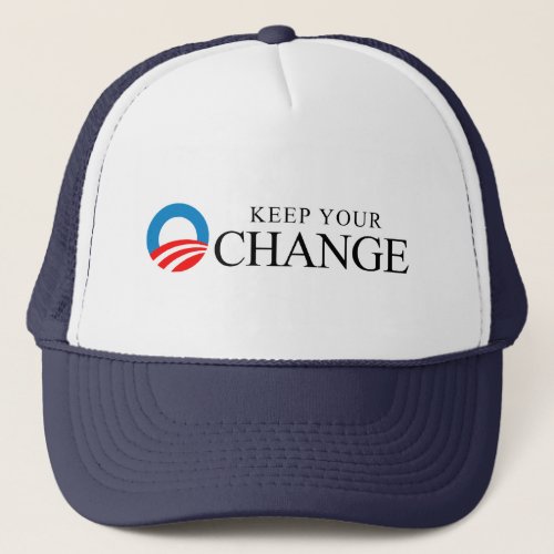 Anti_Obama _ Keep your change black Trucker Hat