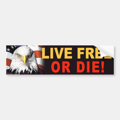 anti Obama Live Free Or Die bumper sticker