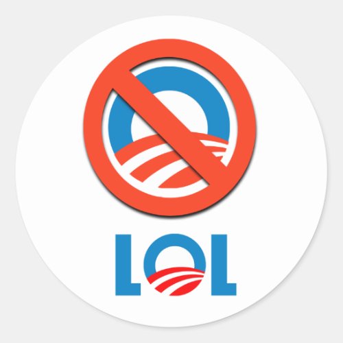 Anti_Obama _ LOL Classic Round Sticker