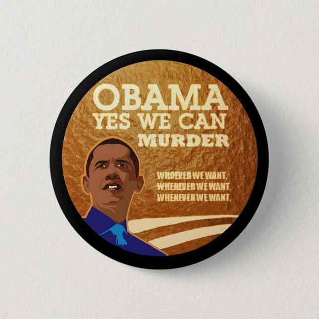 Anti-Obama Murder INc. Pinback Button (Front)