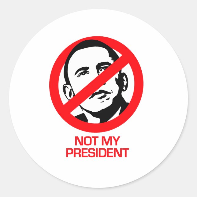 Anti-Obama - Not my President Classic Round Sticker (Front)