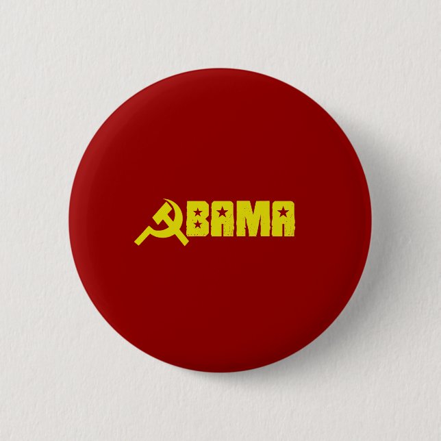 Anti-Obama - Obama is a Communist Button (Front)