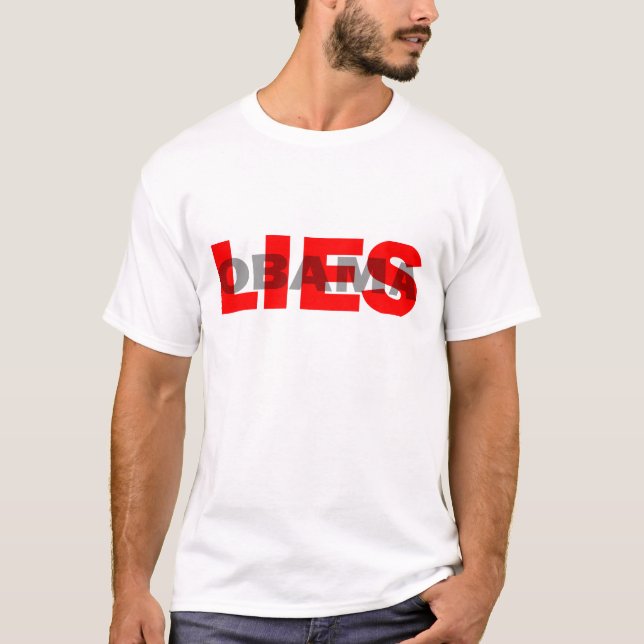 anti Obama "Obama Lies" T-shirt (Front)