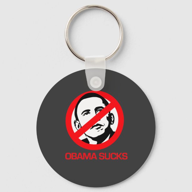 Anti-Obama - Obama Sucks Keychain (Front)