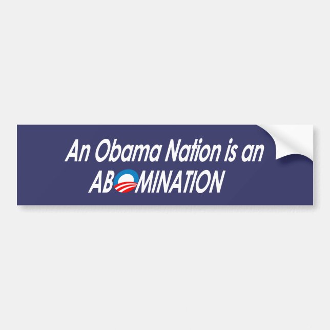 Anti-Obama - Obamanation Bumper Sticker (Front)